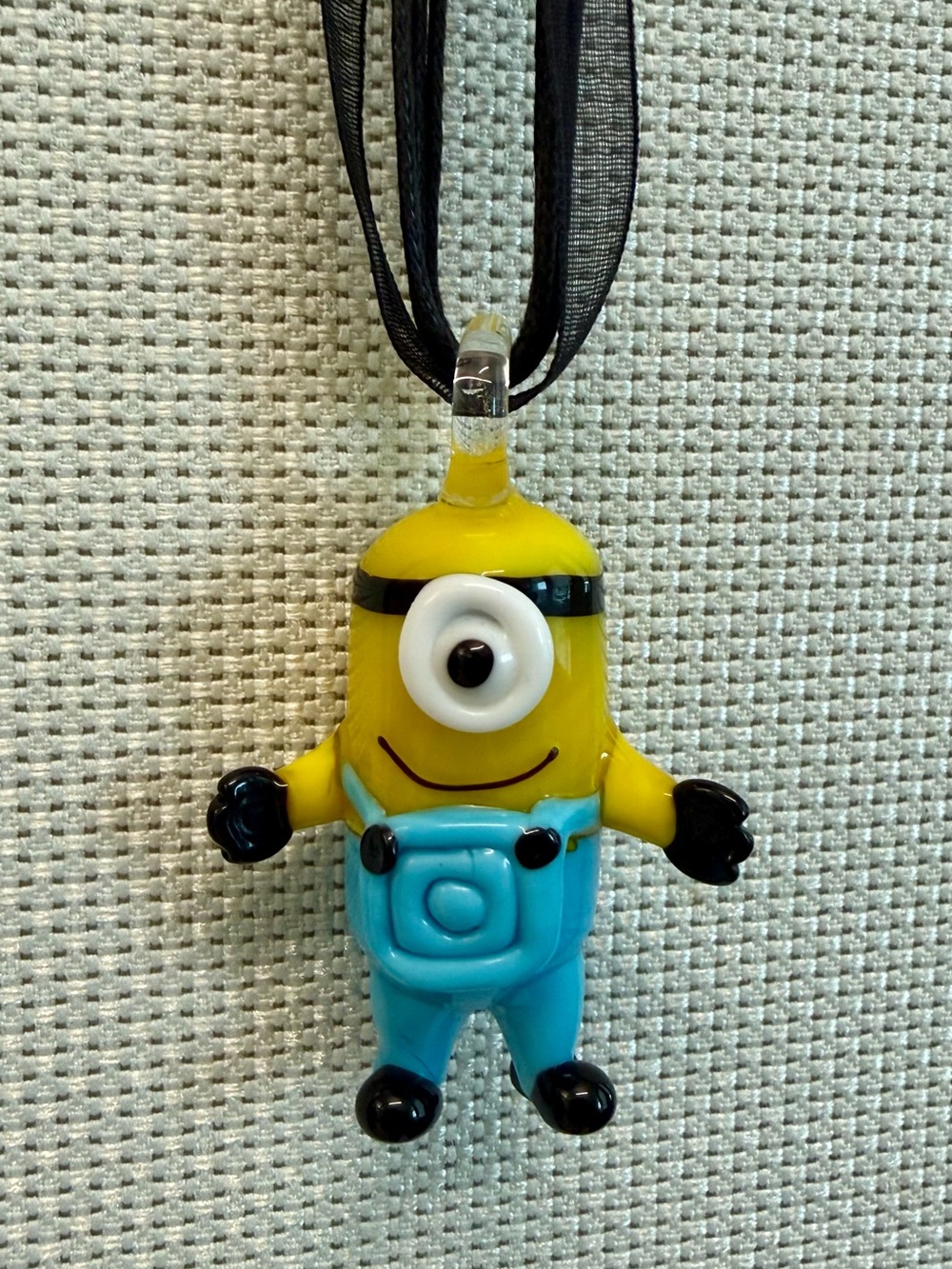 Glass Minion Pendant Necklace
